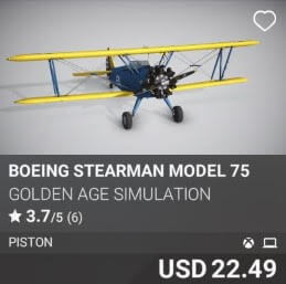 Boeing Stearman Model 75 by Golden Age Simulation. USD 22.49