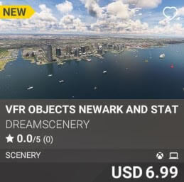 VFR Objects Newark and Staten Island Region by Dreamscenery. USD 6.99