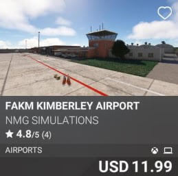 FAKM Kimberley Airport by NMG Simulations. USD 11.99