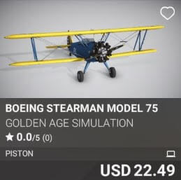 Boeing Stearman Model 75 by Golden Age Simulation. USD 22.49