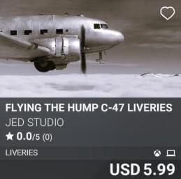 Flying The Hump C-47 Liveries by JED Studio. USD 5.99