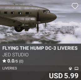 Flying The Hump DC-3 Liveries by JED Studio. USD 5.99