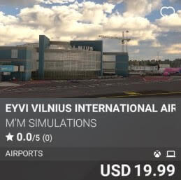 EYVI Vilnius International Airport by M'M SIMULATIONS. USD 19.99