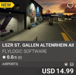 LSZR St. Gallen Altenrhein Airport by FlyLogic Software. USD 14.99