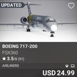 Boeing 717-200 by FSX360. USD 24.99