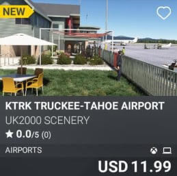 KTRK Truckee-Tahoe Airport by UK2000 Scenery. USD 11.99