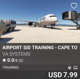 Airport SID Training - Cape Town (FACT) by VA SYSTEMS. USD 7.99