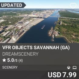 VFR Objects Savannah (GA) by Dreamscenery. USD 7.99