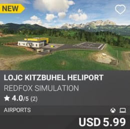 LOJC Kitzbuhel Heliport by RedFox Simulation. USD 5.99