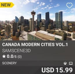 Canada Modern Cities Vol.1 by SamScene3D. USD 15.99