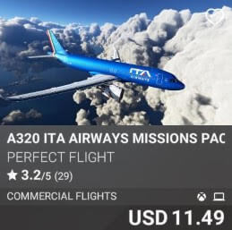 A320 ITA AIRWAYS MISSIONS PACK by Perfect Flight. USD 11.49