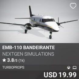 EMB-110 Bandeirante by NextGen Simulations USD 19.99