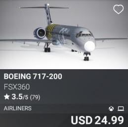 Boeing 717-200 by FSX360. USD 24.99