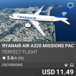 Ryanair Air A320 Missions Pack by Perfect Flight. USD 11.49