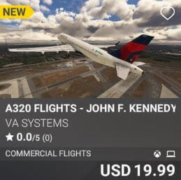 A320 Flights - John F. Kennedy (KJFK) - Vol 2 by VA SYSTEMS. USD 19.99