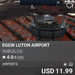 EGGW Luton Airport by inibuilds USD 11.99