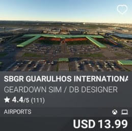 SBGR Guarulhos International Airport by GearDown Sim / db Designer USD 13.99