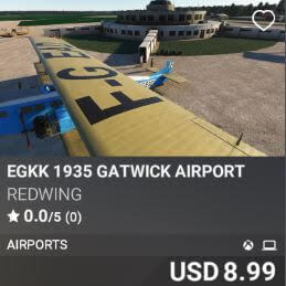 EGKK 1935 Gatwick Airport by REDWING. USD 8.99