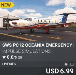 SWS PC12 Oceania Emergency by Impulse simulations USD 6.99