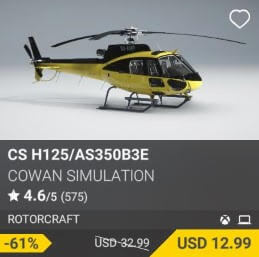 CS H125/AS350B3e by Cowan Simulation. USD 32.99 (on sale for 12.99)