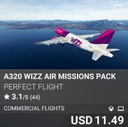 A320 Wizz Air Missions Pack by Perfect Flight. USD 11.49