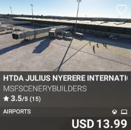 HTDA Julius Nyerere International Airport by msfscenerybuilders. USD 13.99