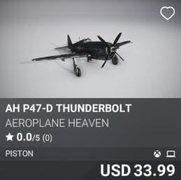 AH P47-D Thunderbolt by Aeroplane Heaven USD 33.99