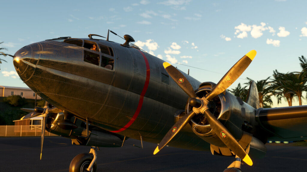 Curtiss C-46 Commando on tarmac