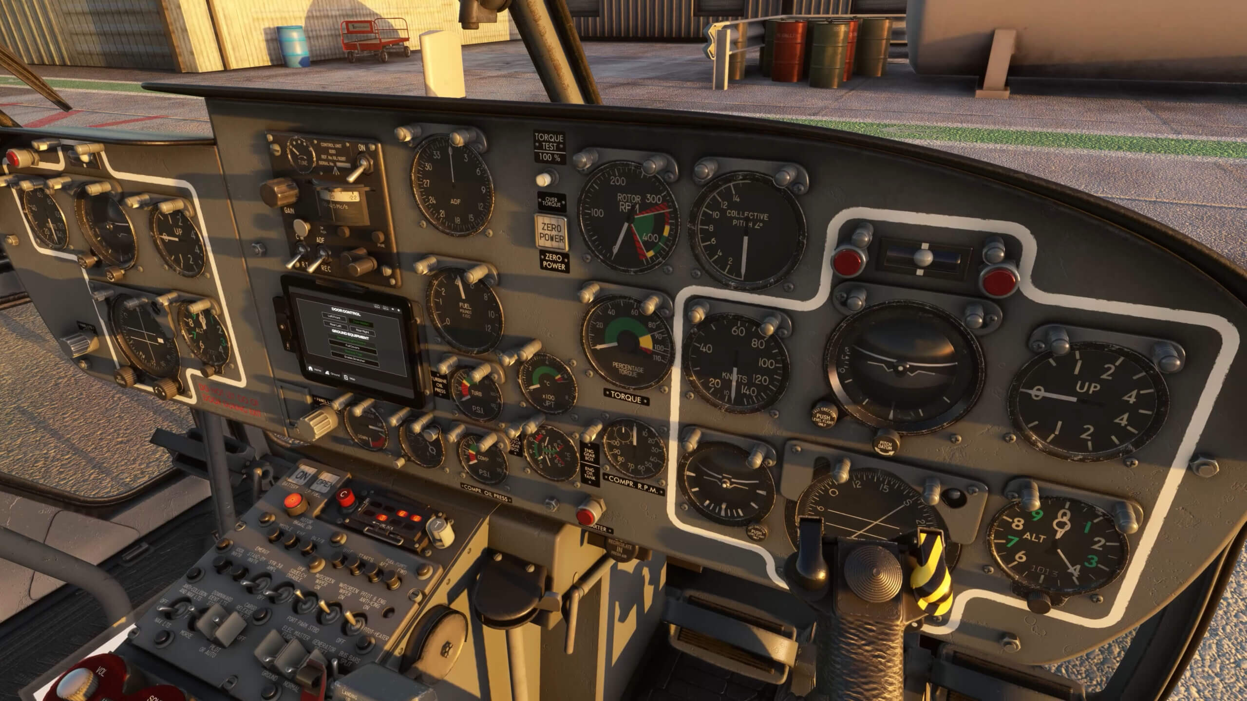 Westland Scout Cockpit from the right seat