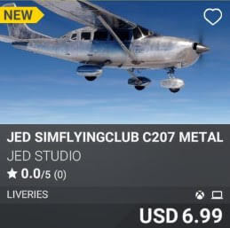 JED simFlyingClub C207 Metal Liveries by JED Studio. USD 6.99