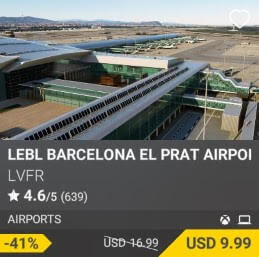 LEBL Barcelona El Prat Airport by LVFR. USD 16.99 (on sale for 9.99)