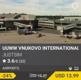 UUWW Vnukovo International Airport by JUSTSIM. USD 18.49 (on sale for 13.99)