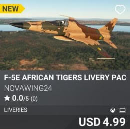 F-5E African Tigers Livery Pack by Novawing24. USD 4.99