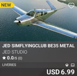 JED simFlyingClub BE35 Metal Liveries by JED Studio. USD 6.99