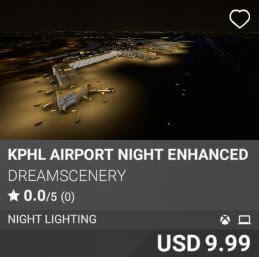 KPHL Airport Night Enhanced by DreamScenery. USD 9.99