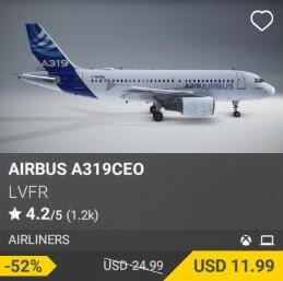 Airbus A319ceo by LVFR. USD 24.99 (on sale for 11.99)