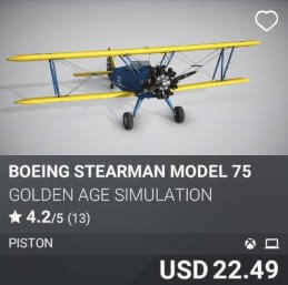 Boeing Stearman Model 75 by Golden Age Simulation. USD 22.49