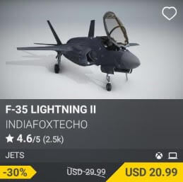 F-35 Lightning II by IndiaFoxtEcho. USD 29.99 (on sale for 20.99)