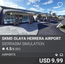 SKMD Olaya Herrera Airport by Sierrasim Simulation. USD 9.99