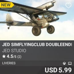 JED simFlyingClub DoubleEnder Metal Liveries by JED Studio. USD 5.99