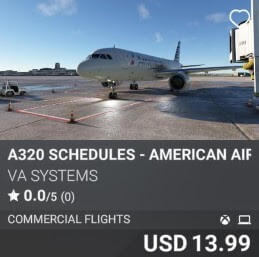 A320 Schedules - American Airlines - Vol 7 by VA SYSTEMS. USD 13.99