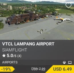 VTCL Lampang Airport by SiamFlight. USD 7.99 (on sale for 6.49)