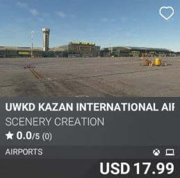 UWKD Kazan International Airport by Scenery Creation. USD 17.99