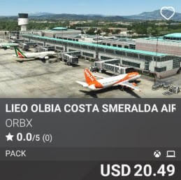 LIEO Olbia Costa Smeralda Airport V2 by Orbx. USD 20.49