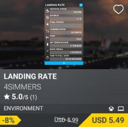 Landing Rate by 4Simmers. USD 5.99 (on sale for 5.49)