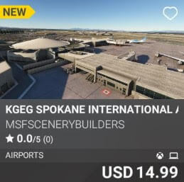 KGEG Spokane International Airport by msfscenerybuilders. USD 14.99