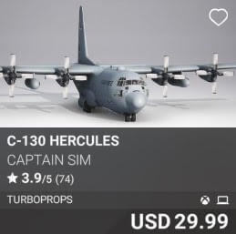 C-130 Hercules by Captain Sim. USD 29.99