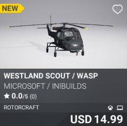 Westland Scout / Wasp by Microsoft/iniBuilds. USD 14.99