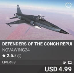 Defenders Of The Conch Republic F-5E Livery Pack by Novawing24. USD 4.99