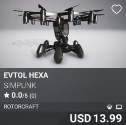 eVTOL Hexa by SimPunk. USD 13.99